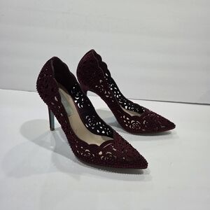 Blue By Betsey Johnson Elsa Elegant  Fabric Heels Sz.8 Sparkles